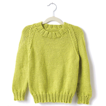Caron Child's Knit Crew Neck Pullover Size 10
