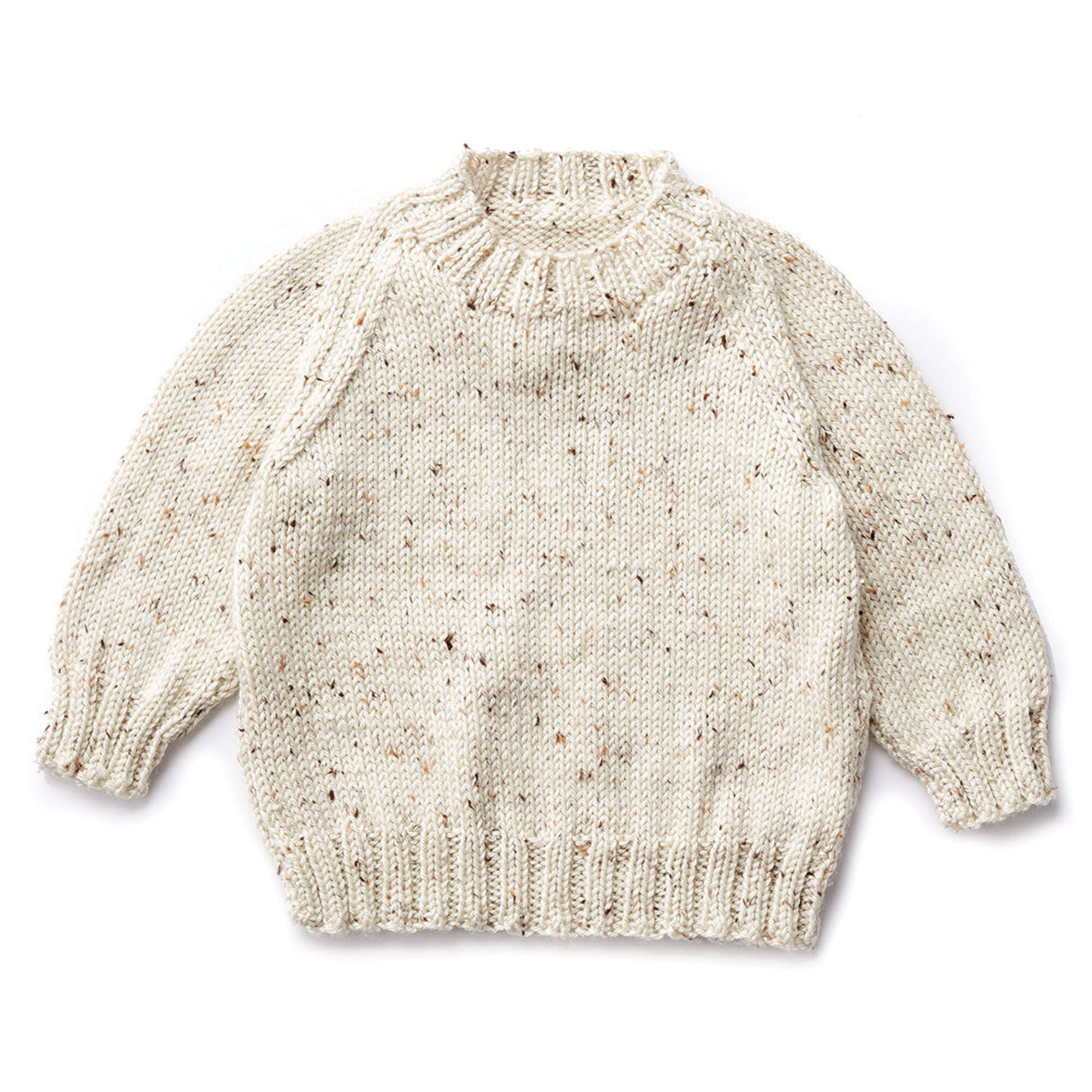 Caron Child's Knit Crew Neck Pullover | Yarnspirations