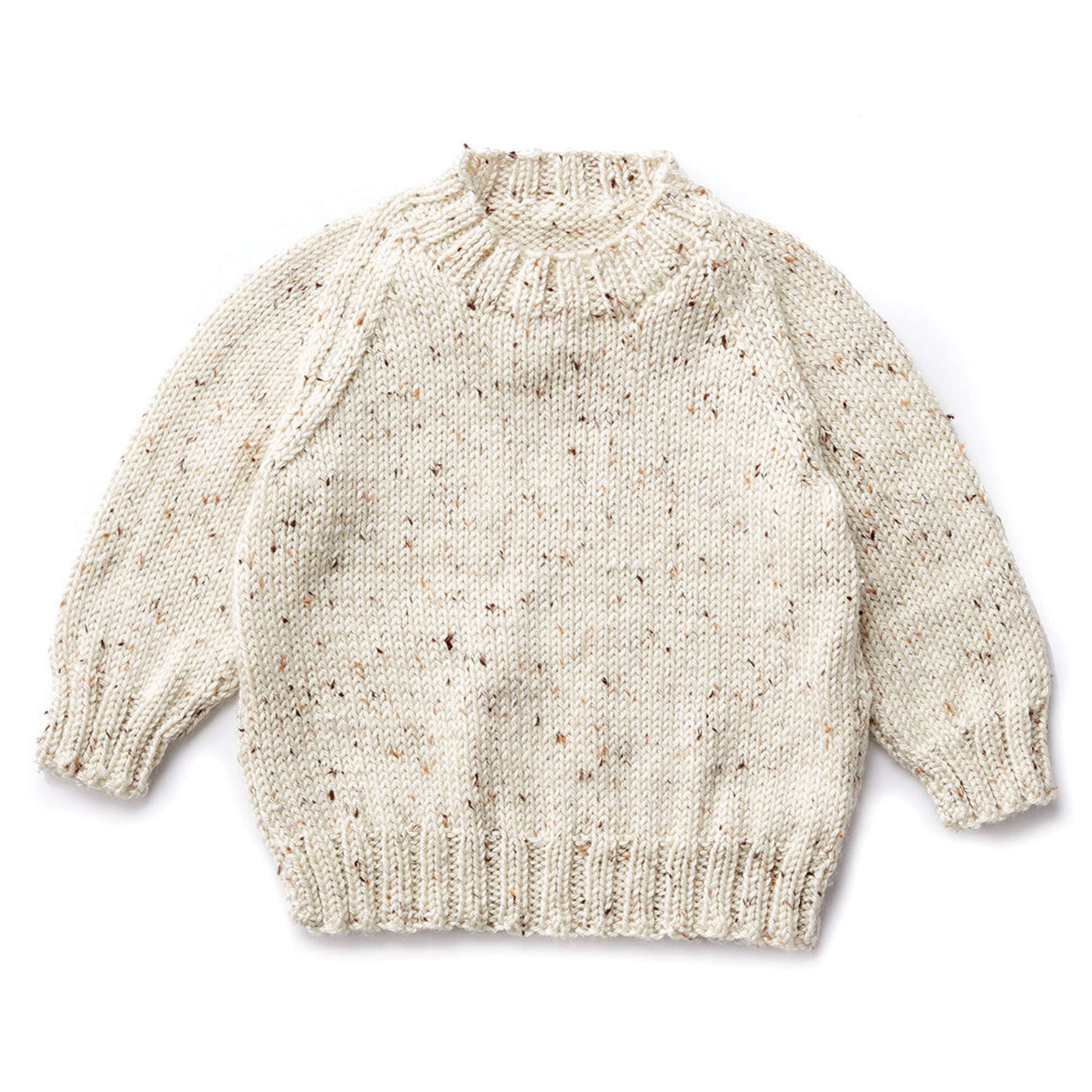 Free Easy Caron Child's Crew Neck Pullover Knitting Pattern
