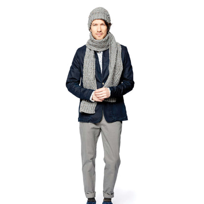 Caron Guernsey Textures Knit Hat and Scarf 1