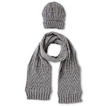 Caron Guernsey Textures Knit Hat and Scarf 1