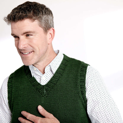 Caron Adult Knit V-Neck Vest XL