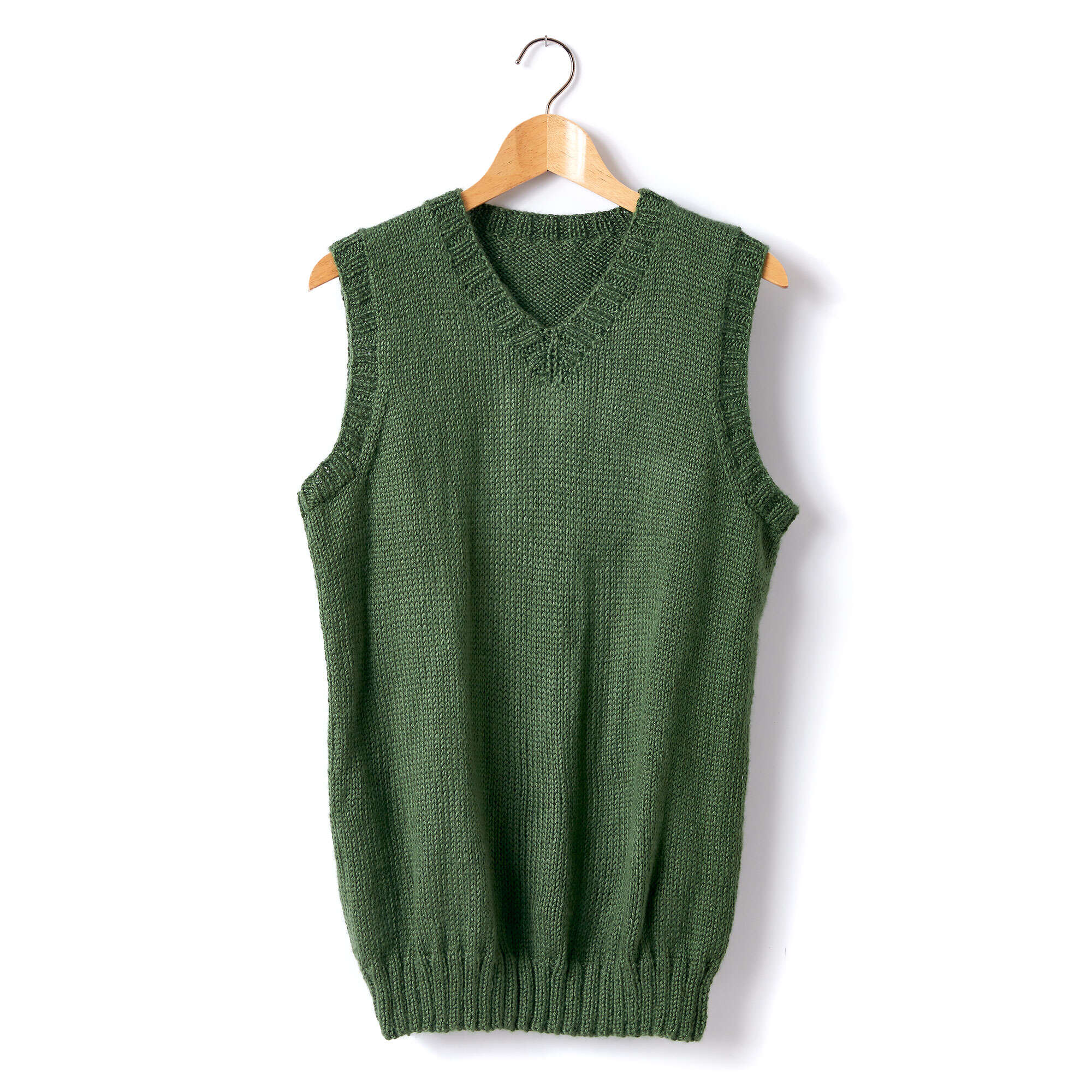 Free Caron Adult Knit V-Neck Vest Pattern | Yarnspirations