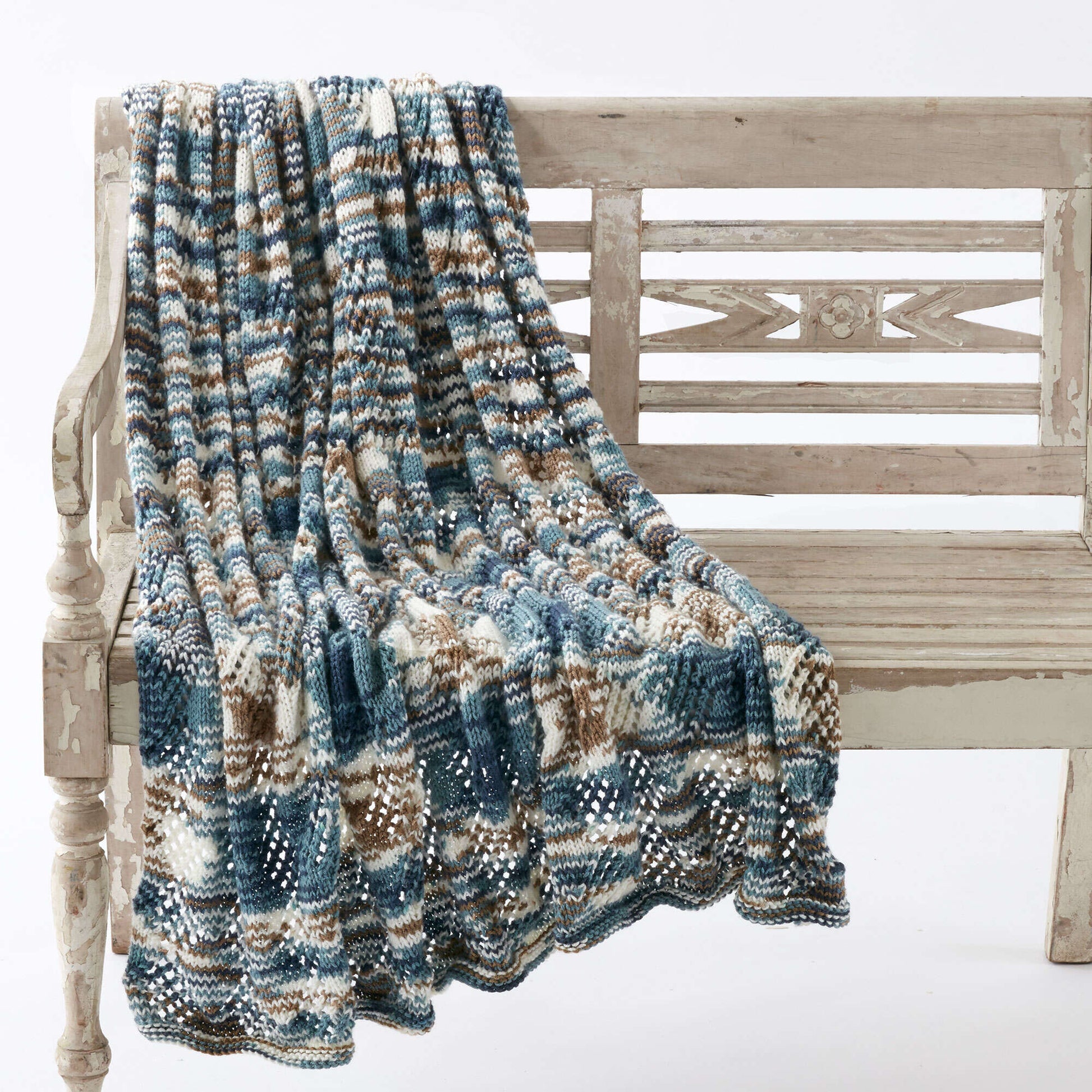 Free Caron Crystal Lace Knit Blanket Pattern