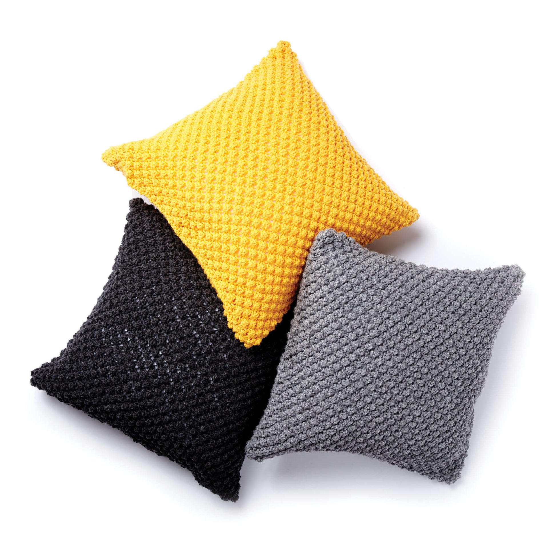 Caron Pebble Pop Knit Pillows Dark Grey Mix