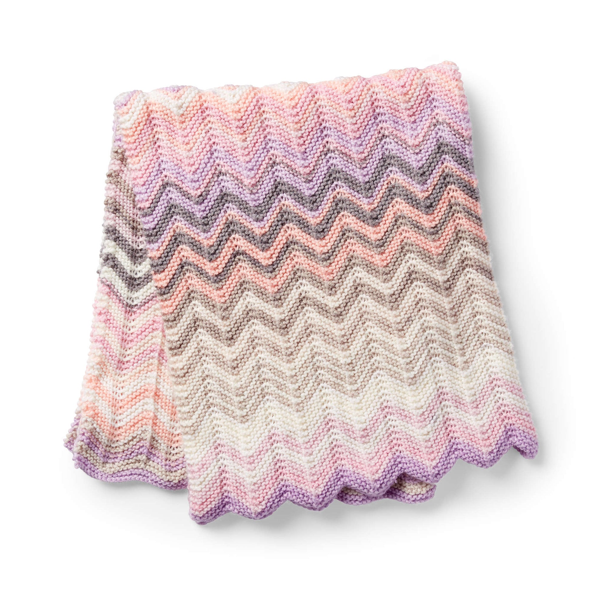 Free Caron Shaded Chevrons Knit Baby Blanket Pattern