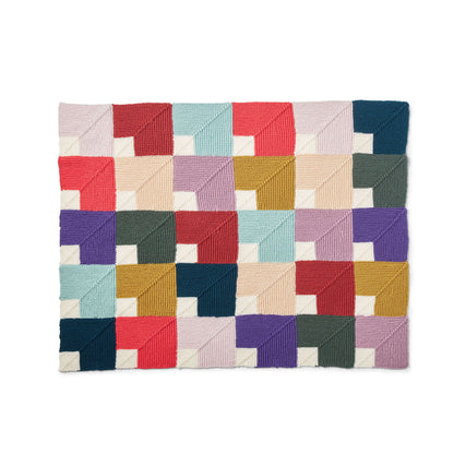 Caron X Pantone Color Chip Knit Mitered Blanket Single Size