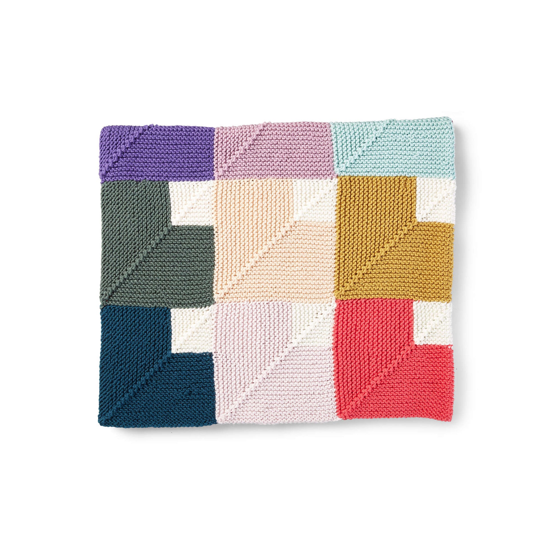 Free Caron X Pantone Color Chip Knit Mitered Blanket Pattern