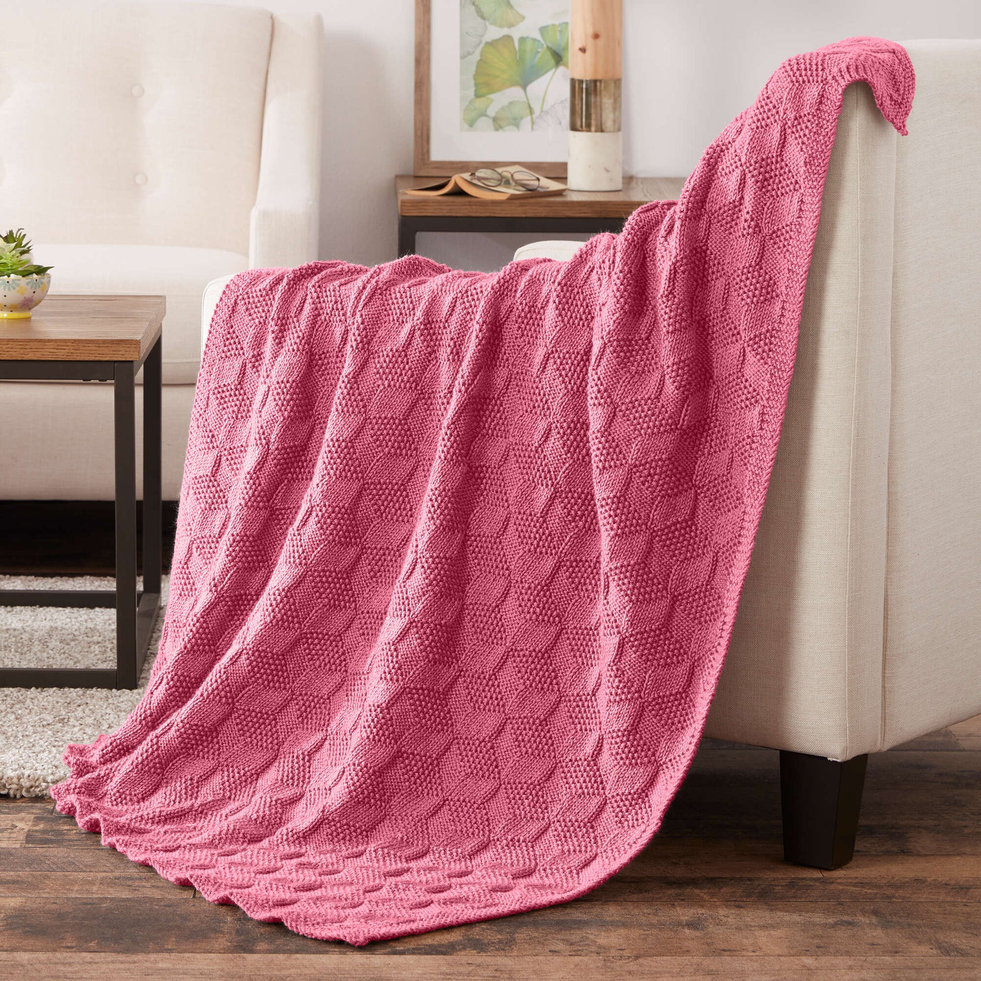 Caron Stack Up Blocks Knit Blanket Single Size