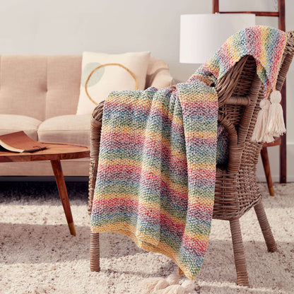 Caron Marled Knit Blanket Single Size
