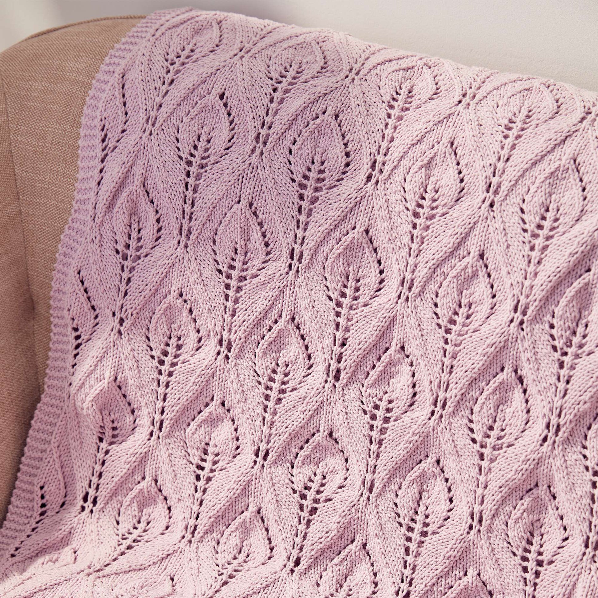 Free Caron Tasseled Lace Knit Blanket Pattern