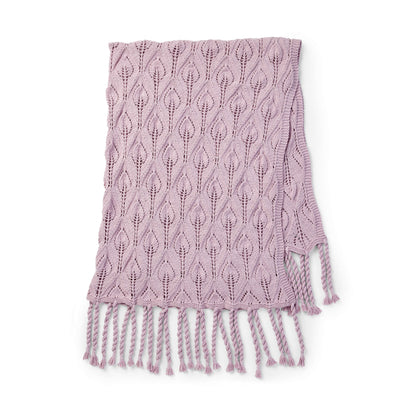 Caron Tasseled Lace Knit Blanket Single Size