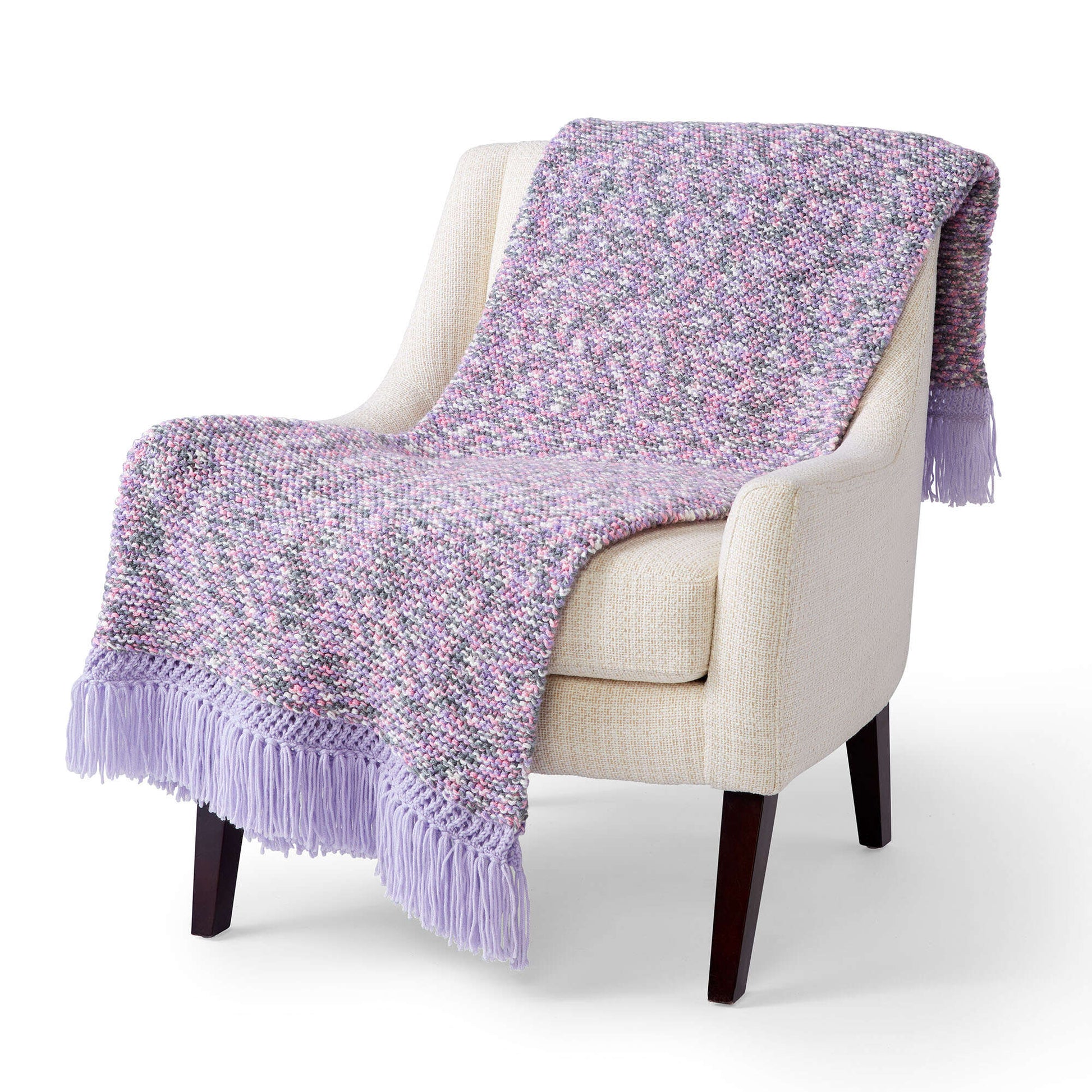 Free Caron Trimmed With Love Knit Blanket Pattern