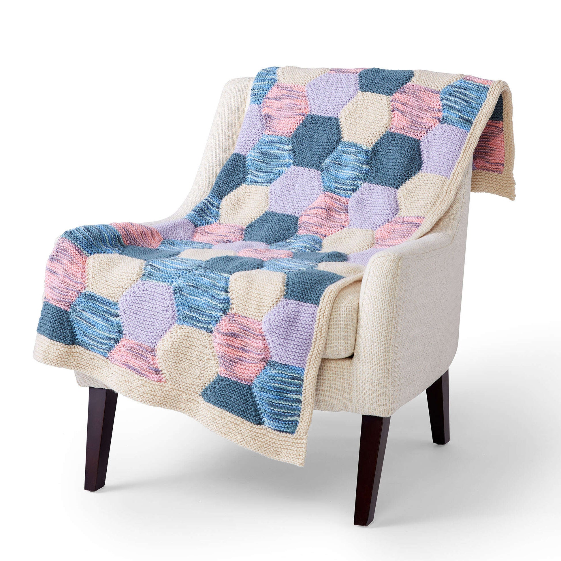 Free Caron Spring Quilt Knit Blanket Pattern