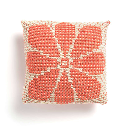 Caron Knit Mosaic Floral Pillow Single Size