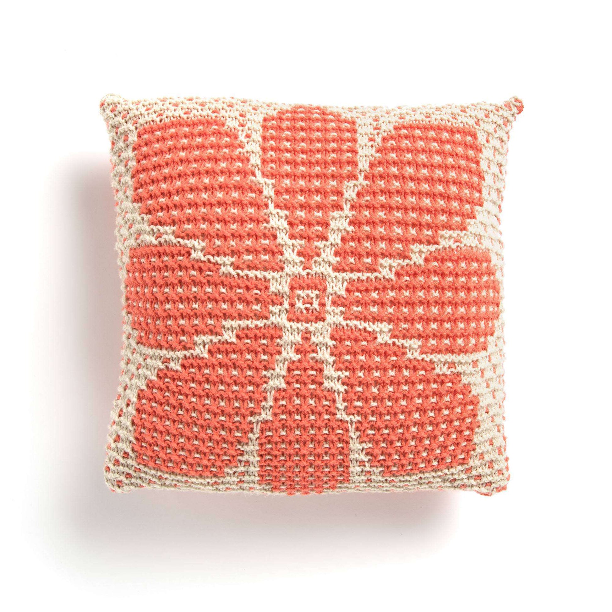 Free Caron Knit Mosaic Floral Pillow Pattern