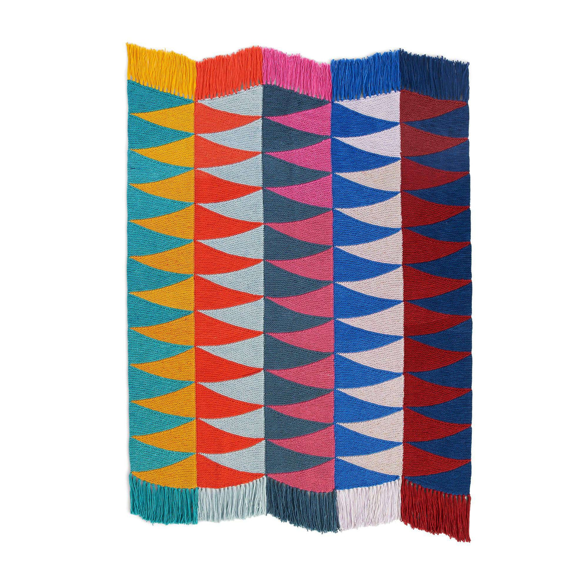 Knit Blanket made in Caron Big Donut O'Go yarn