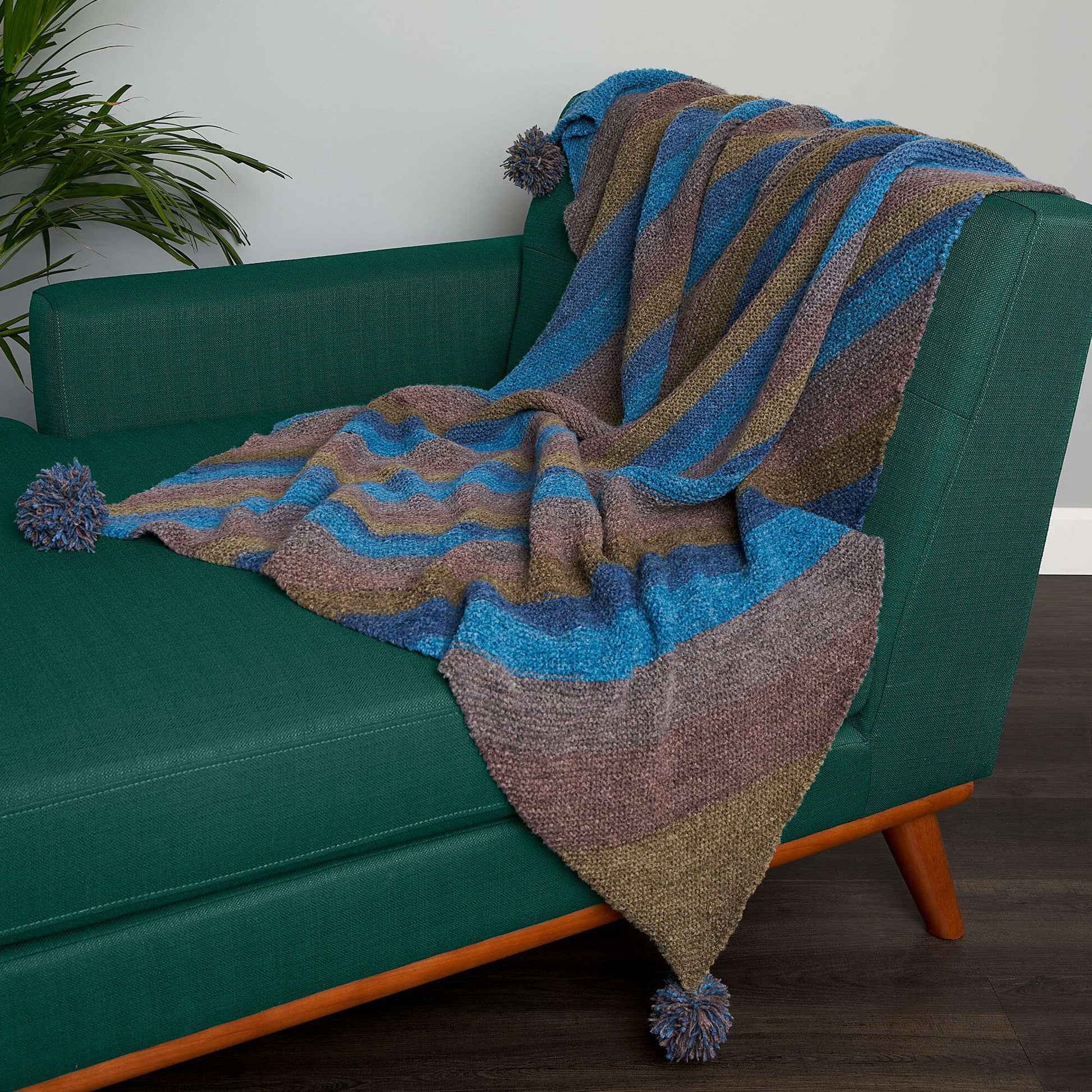 Free Caron Simple Corner To Corner Knit Blanket Pattern