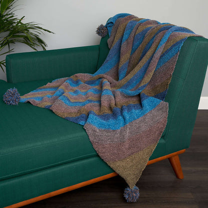 Caron Simple Corner To Corner Knit Blanket Knit Blanket made in Caron Cloud Cakes yarn