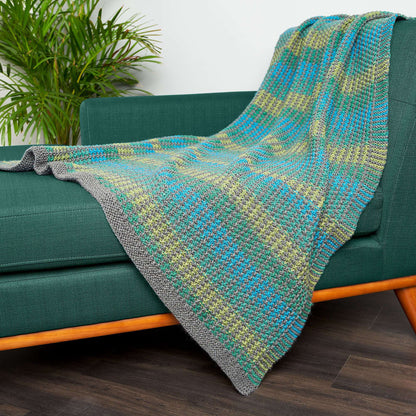 Caron Knit Slip Stitch Stripes Blanket Single Size