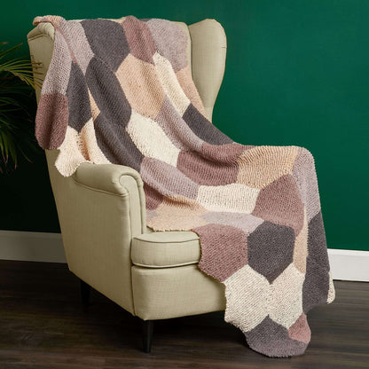 Caron Knit Hexagon Blanket Single Size