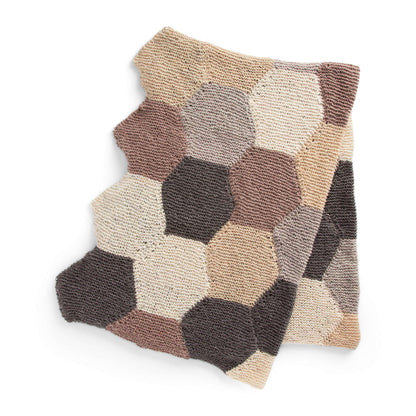 Caron Knit Hexagon Blanket Single Size