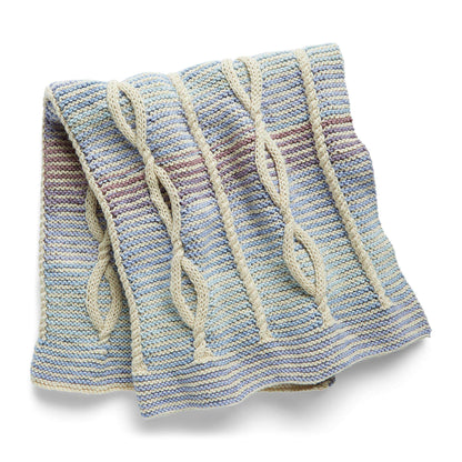 Caron Tonal Cables Knit Lapghan Single Size