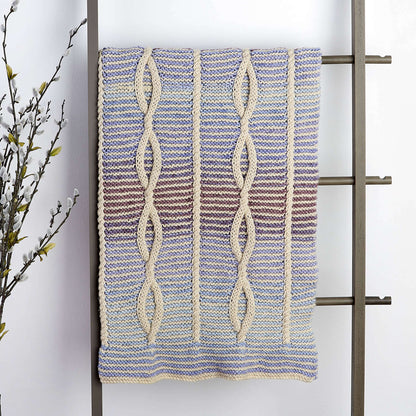 Caron Tonal Cables Knit Lapghan Single Size