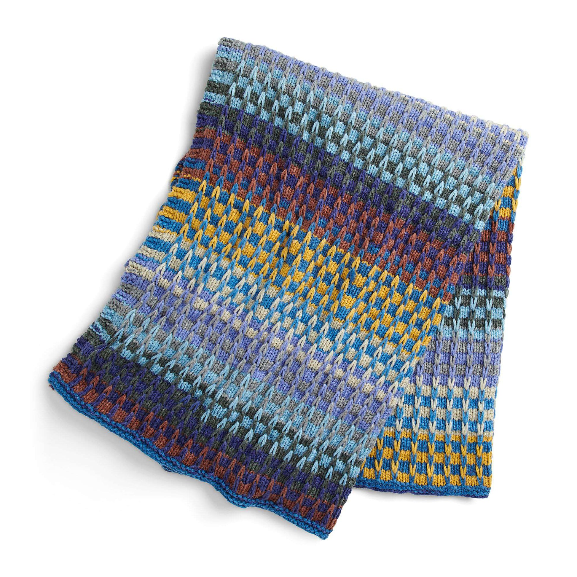 Free Caron Double The Stripe Knit Blanket Pattern