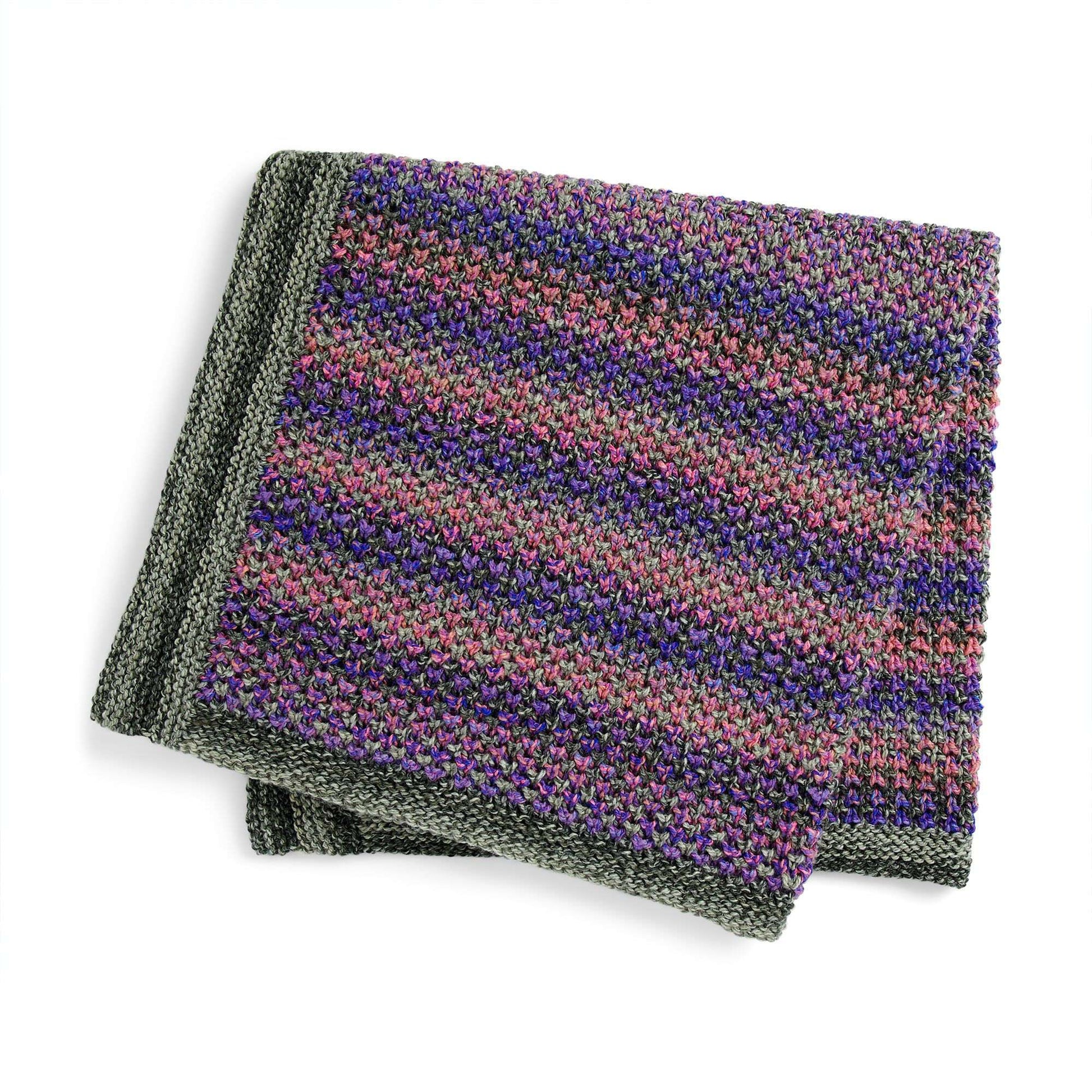 Free Caron Cakes Bee Stitch Knit Blanket Pattern