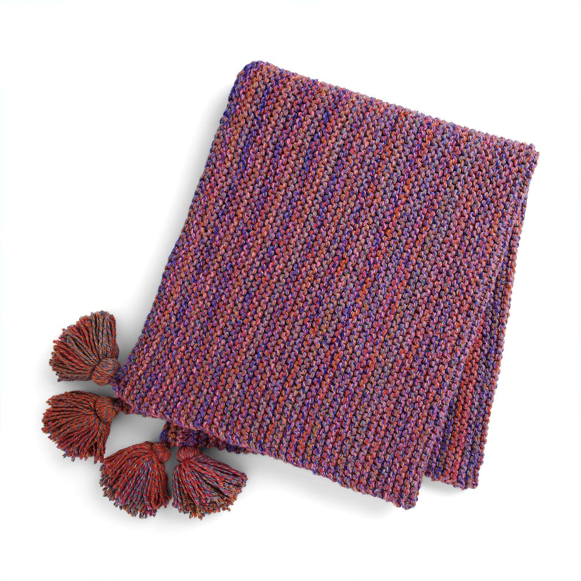 Free Caron Marled Knit Blanket Pattern
