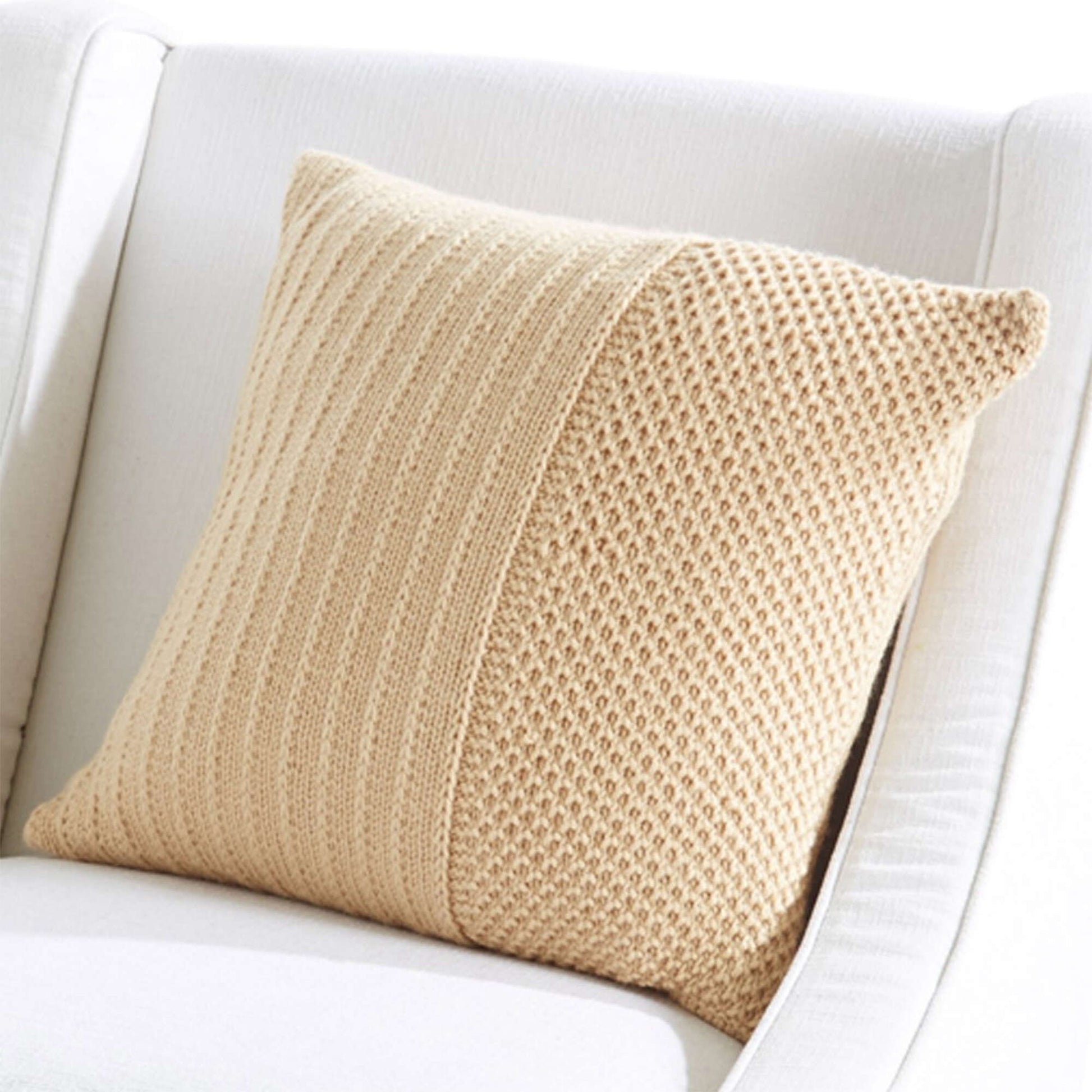 Free Caron Knit Classic Textures Pillow Pattern