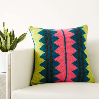 Caron Knit In Vivid Color Pillow Single Size