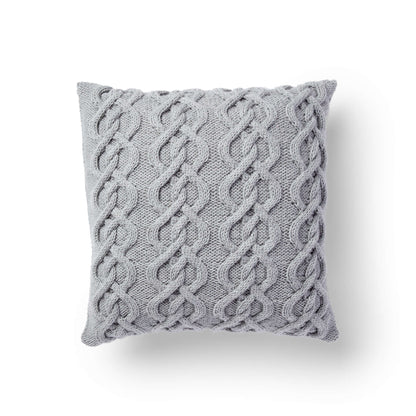 Caron Cable Knit Pillow Lavender Blue