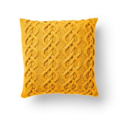 Caron Cable Knit Pillow Lavender Blue