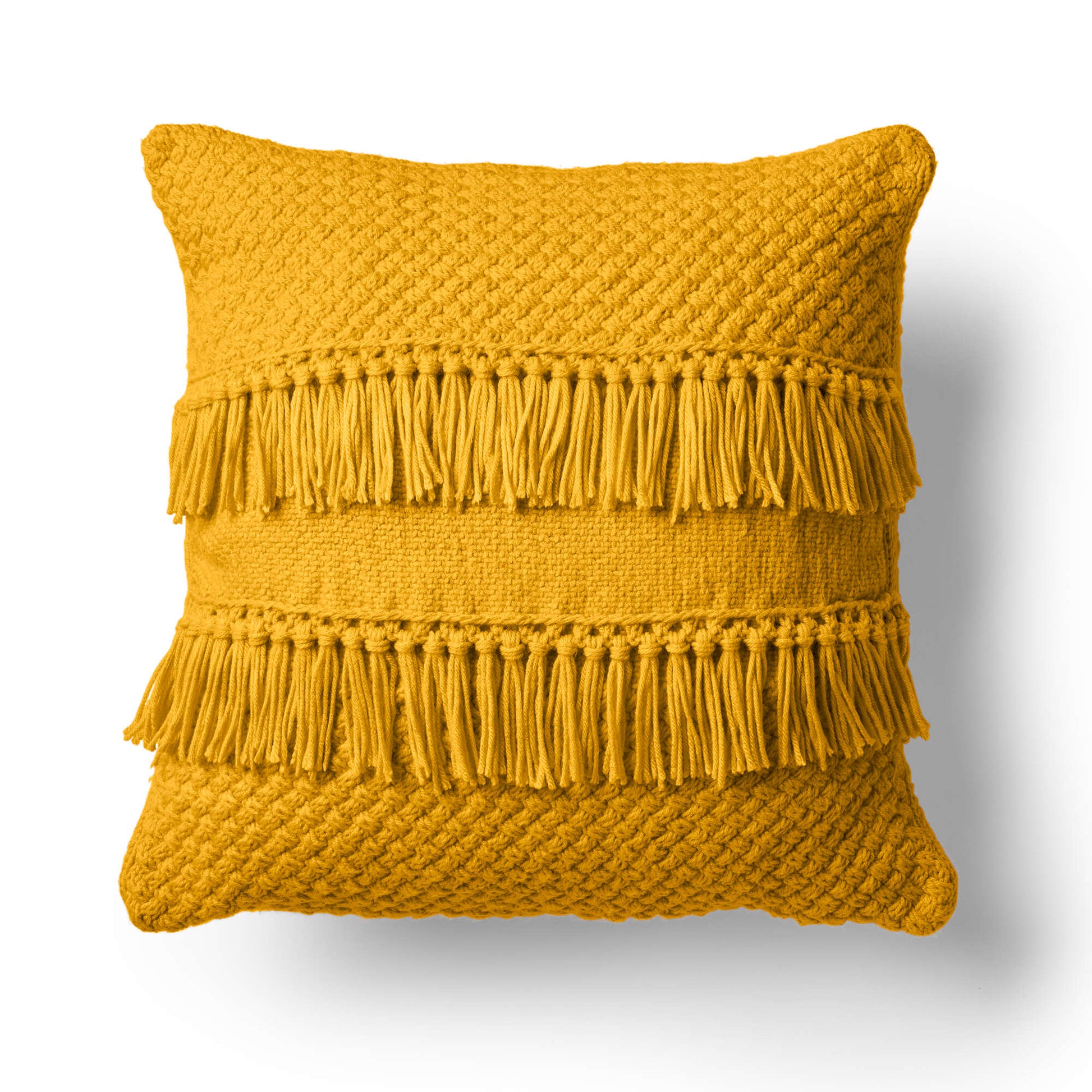Free Caron Texture And Fringe Knit Pillow Pattern