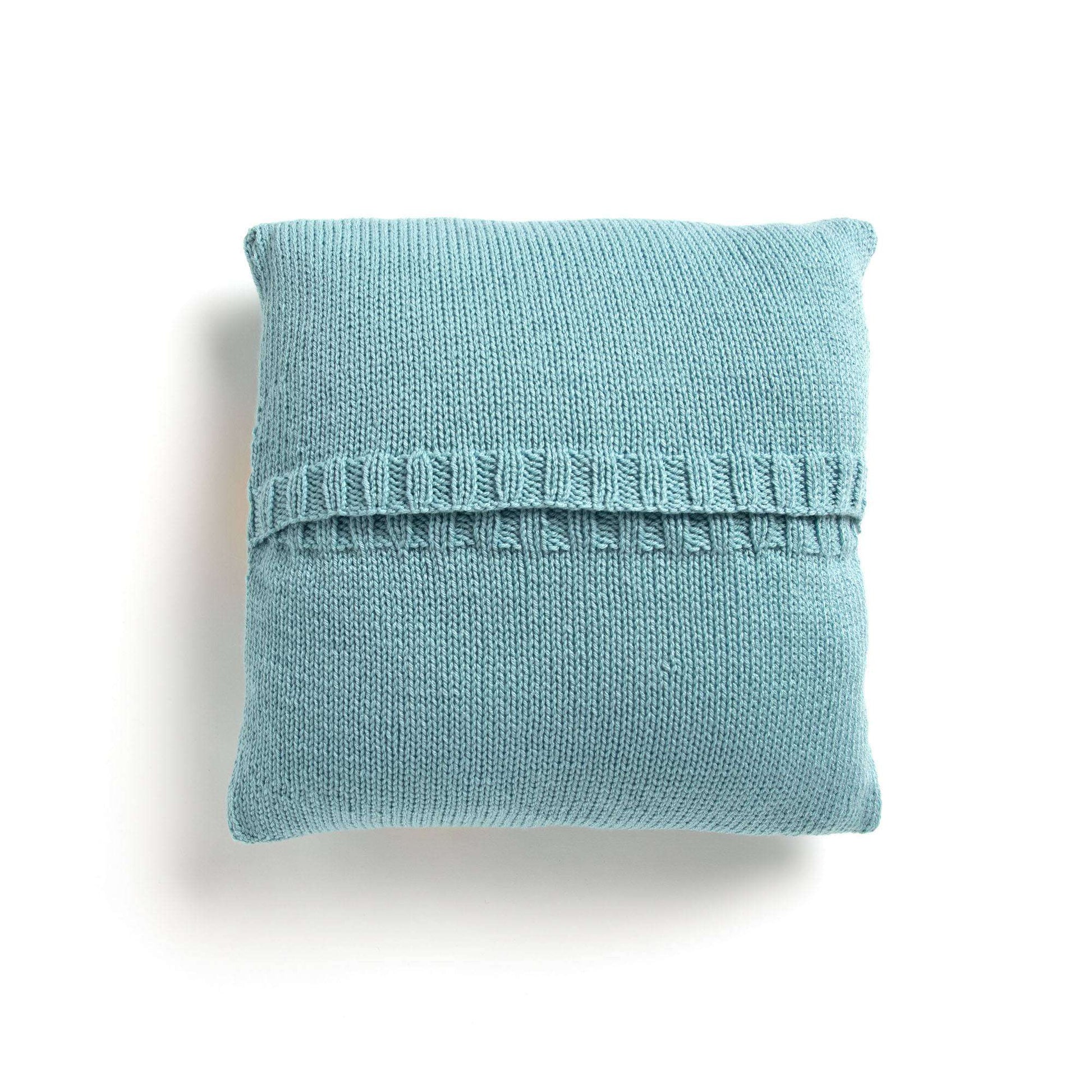 Free Caron Knit Intarsia Mod Flower Pillow Pattern