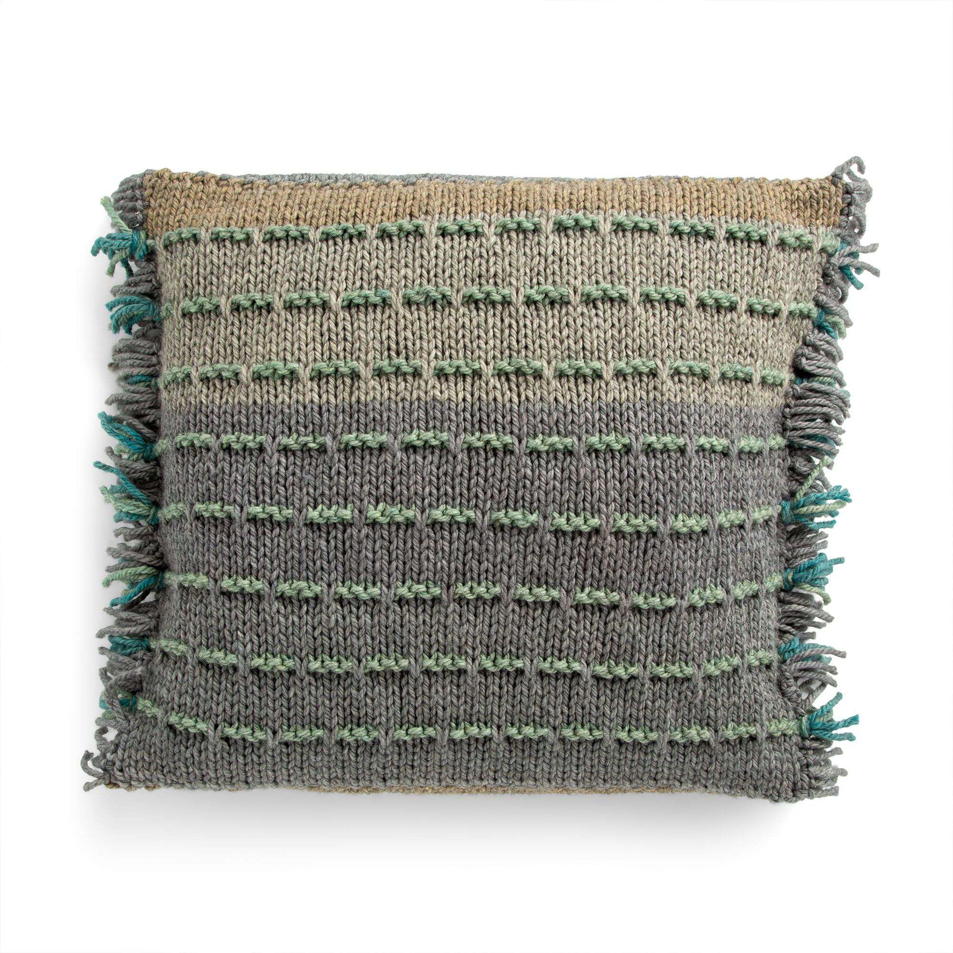 Free Caron Woven Fringe Knit Pillow Pattern