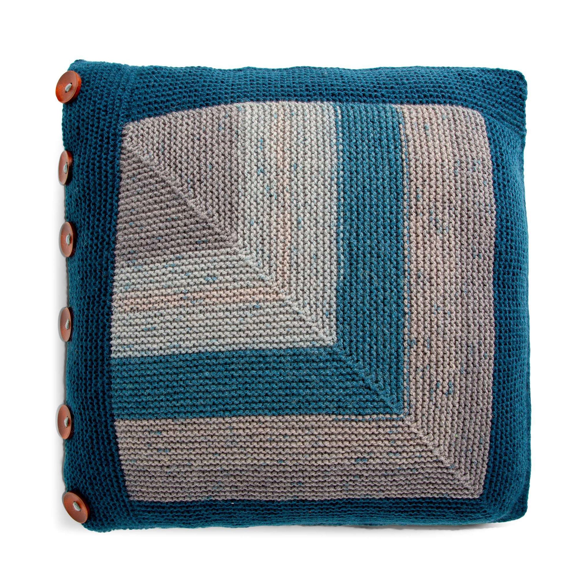 Free Caron Bold Mitered Stripes Knit Pillow Pattern