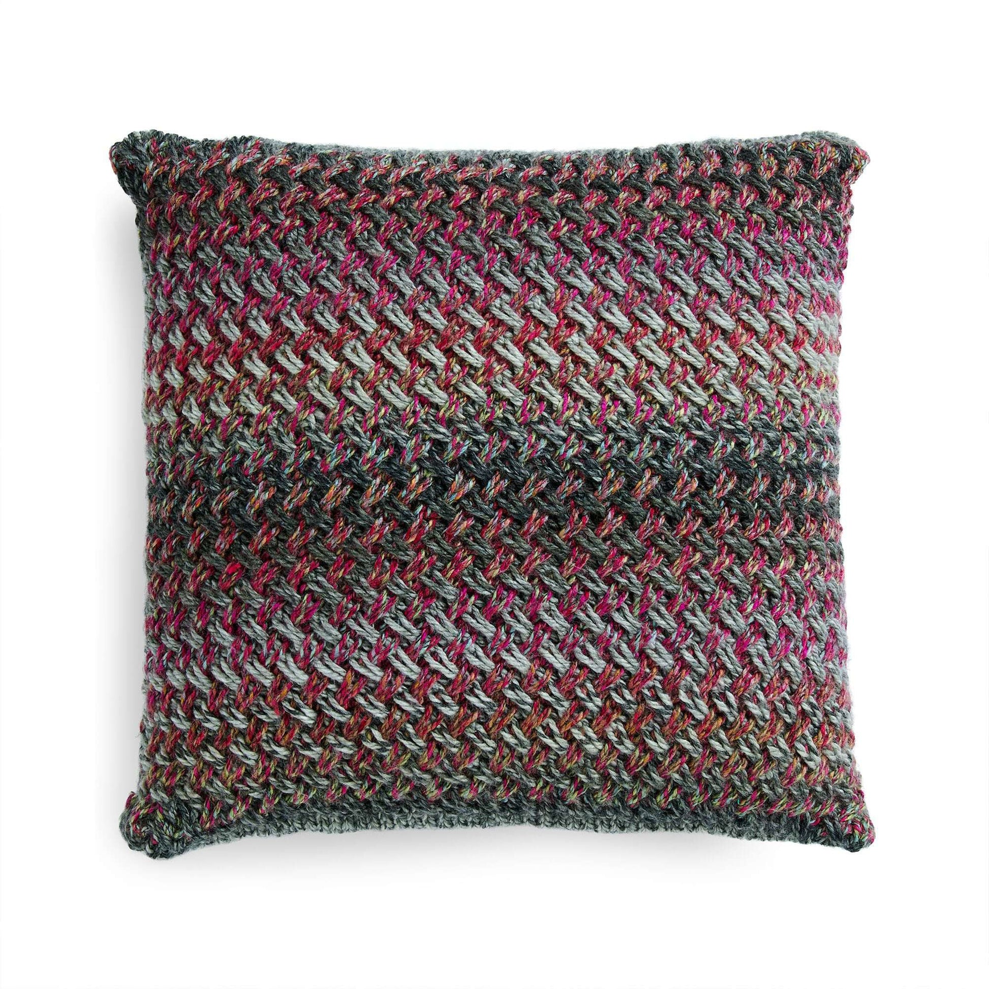Free Caron Knit Lively Lattice Pillow Pattern