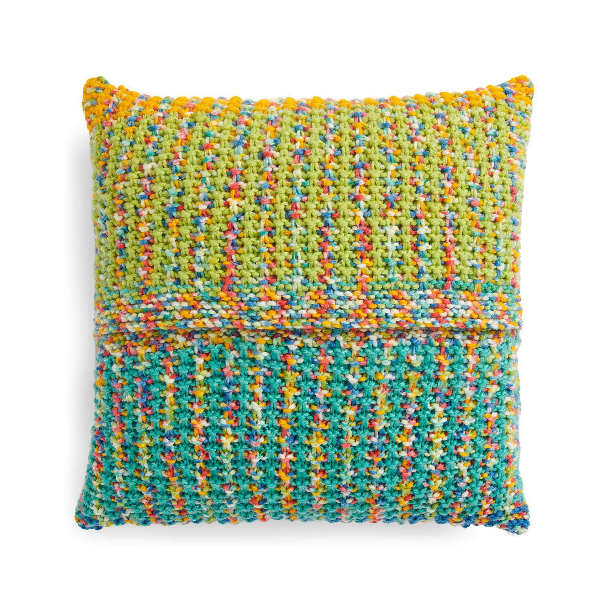 Free Caron Knit Tweedy Pillow Pattern