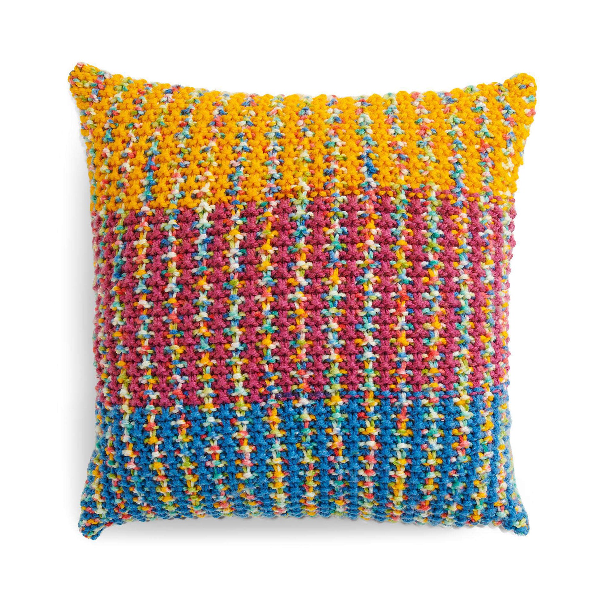 Free Caron Knit Tweedy Pillow Pattern