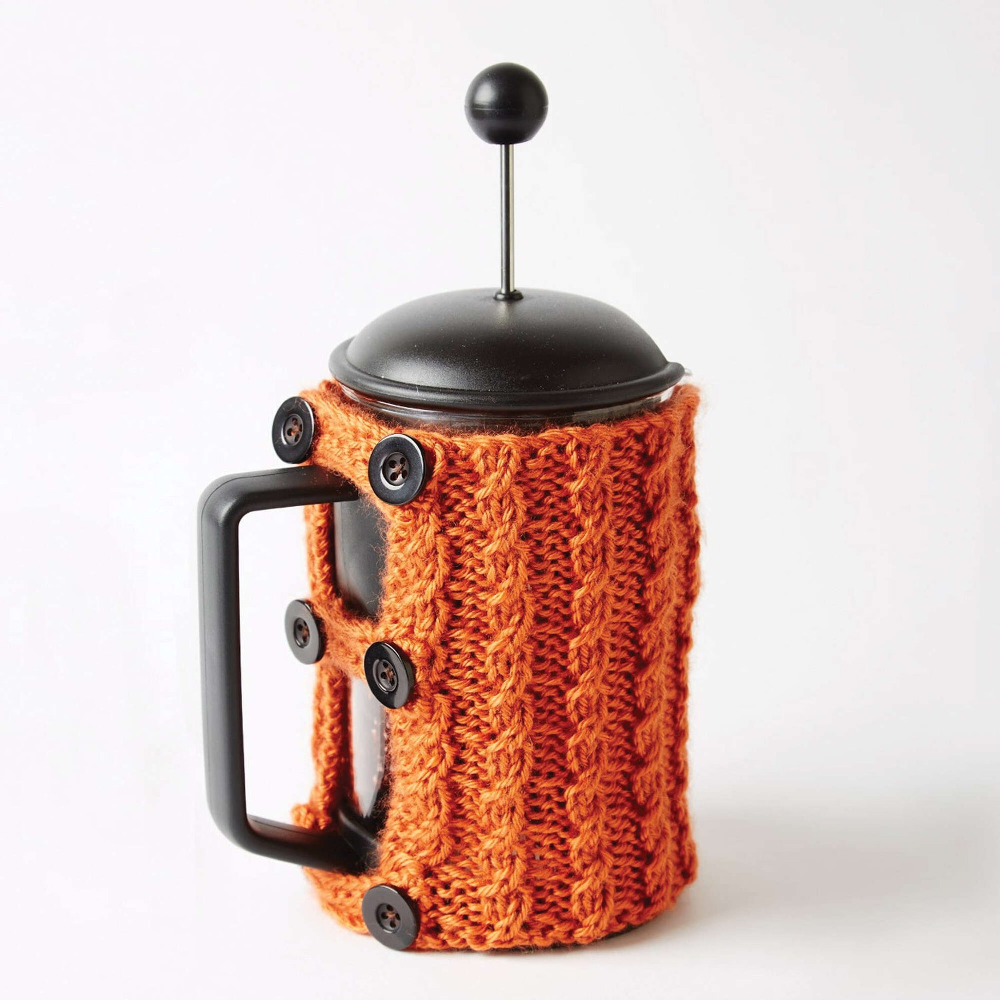 Free Caron Knit Coffee Press And Mug Cozies Pattern