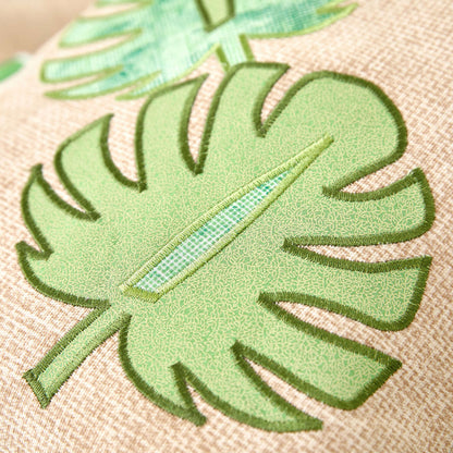 Coats & Clark Embroidery Monstera Leaf Applique Pillow Single Size