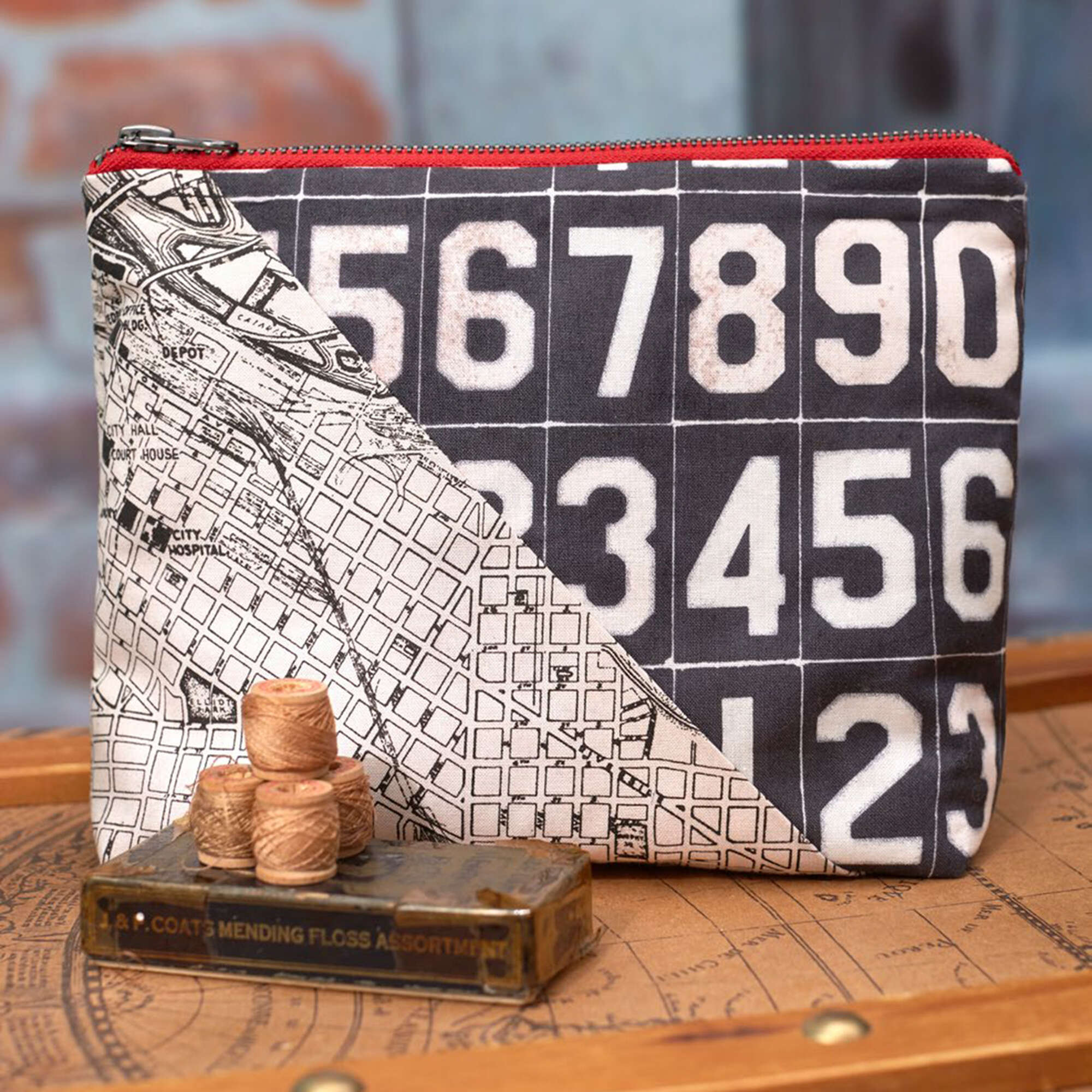 Code Bag Map Free Easy Coats & Clark Zipper Code Bag Sewing Pattern | Yarnspirations