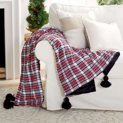 Coats & Clark Sewing Cuddle Plaid Throw Single Size