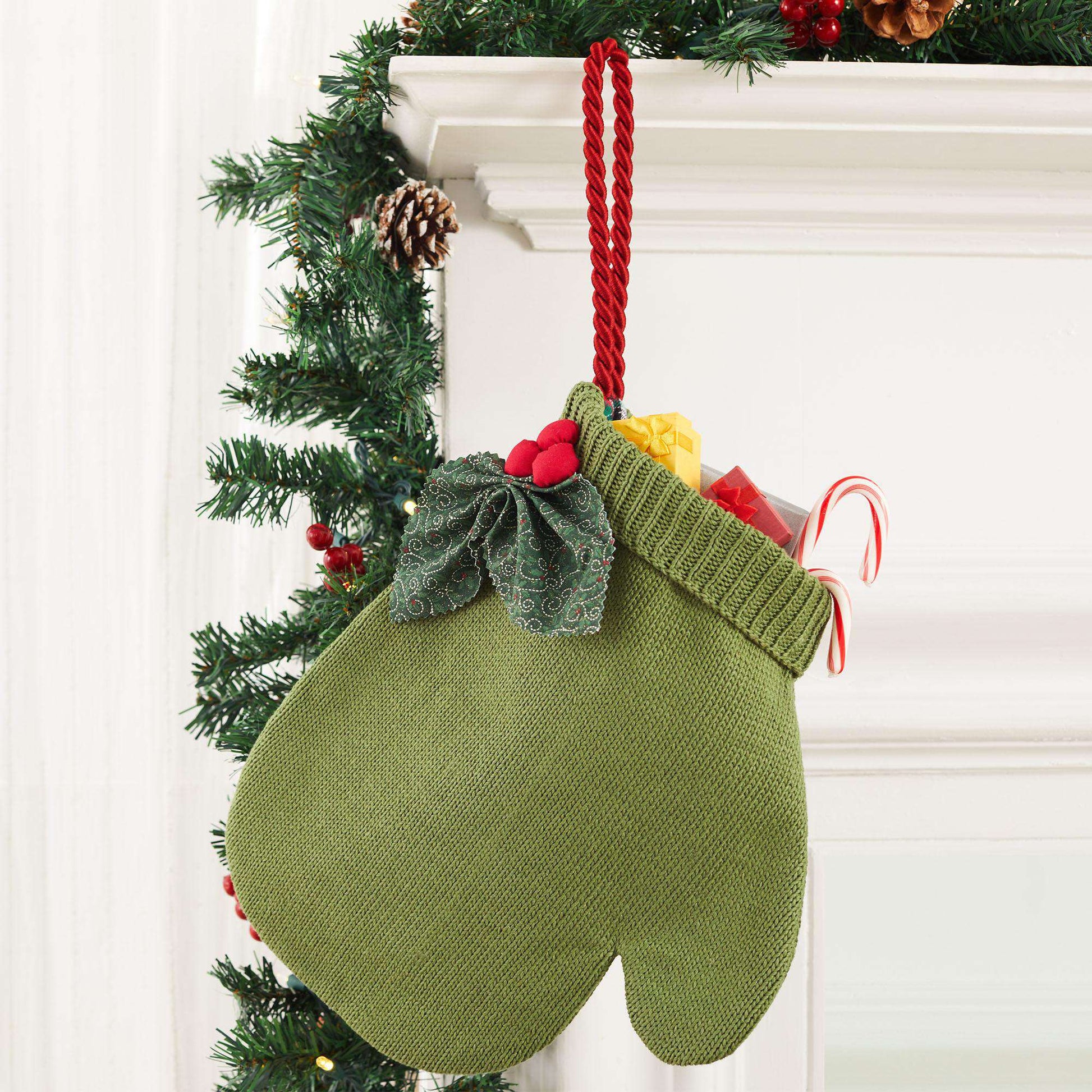Free Coats & Clark Sewing Mitten Christmas Stocking Pattern