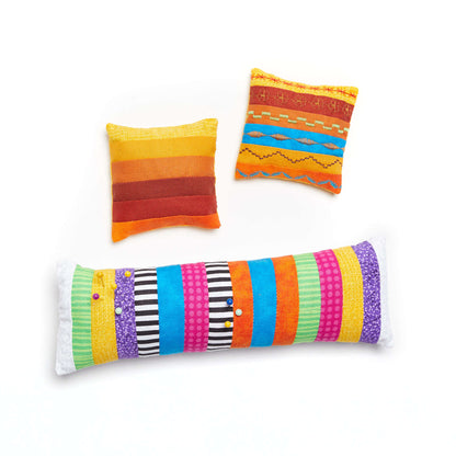 Coats & Clark Sewing Striped Pin Cushion and Patterns Weights Single Size