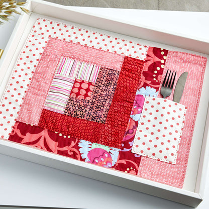 Coats & Clark Sewing Log Cabin Tray Place Mat Single Size