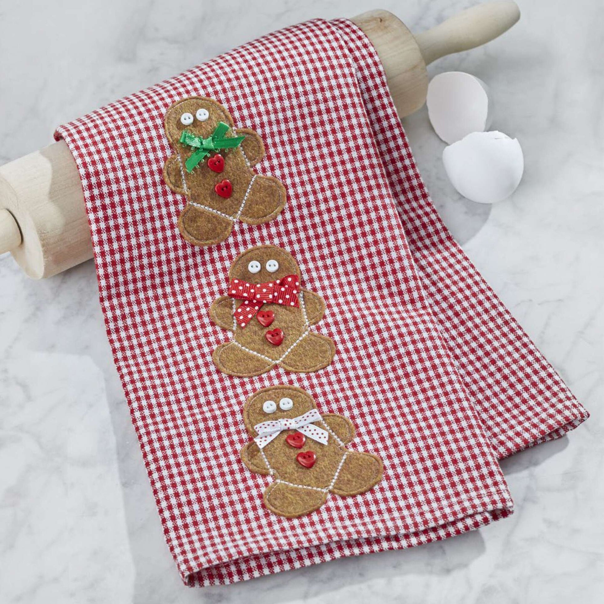 Free Coats Sewing & Clark Gingerbread Towel Pattern